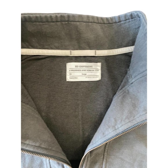 Rei Cooperative Olive Green 1/4 Zip Mens Long Sleeve Pullover Size Large - Picture 2 of 3